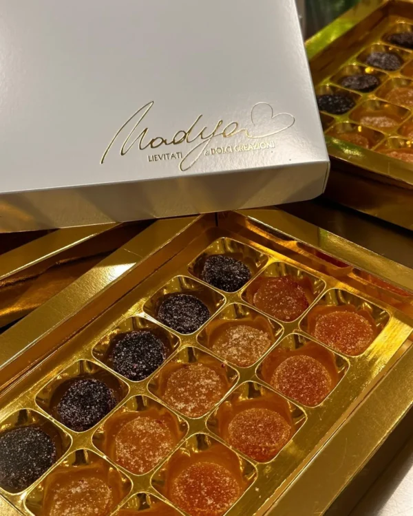 Gelées di frutta artigianali NADYA nella confezione oro